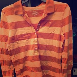 Duck Head Striped Long Sleeve Polo
